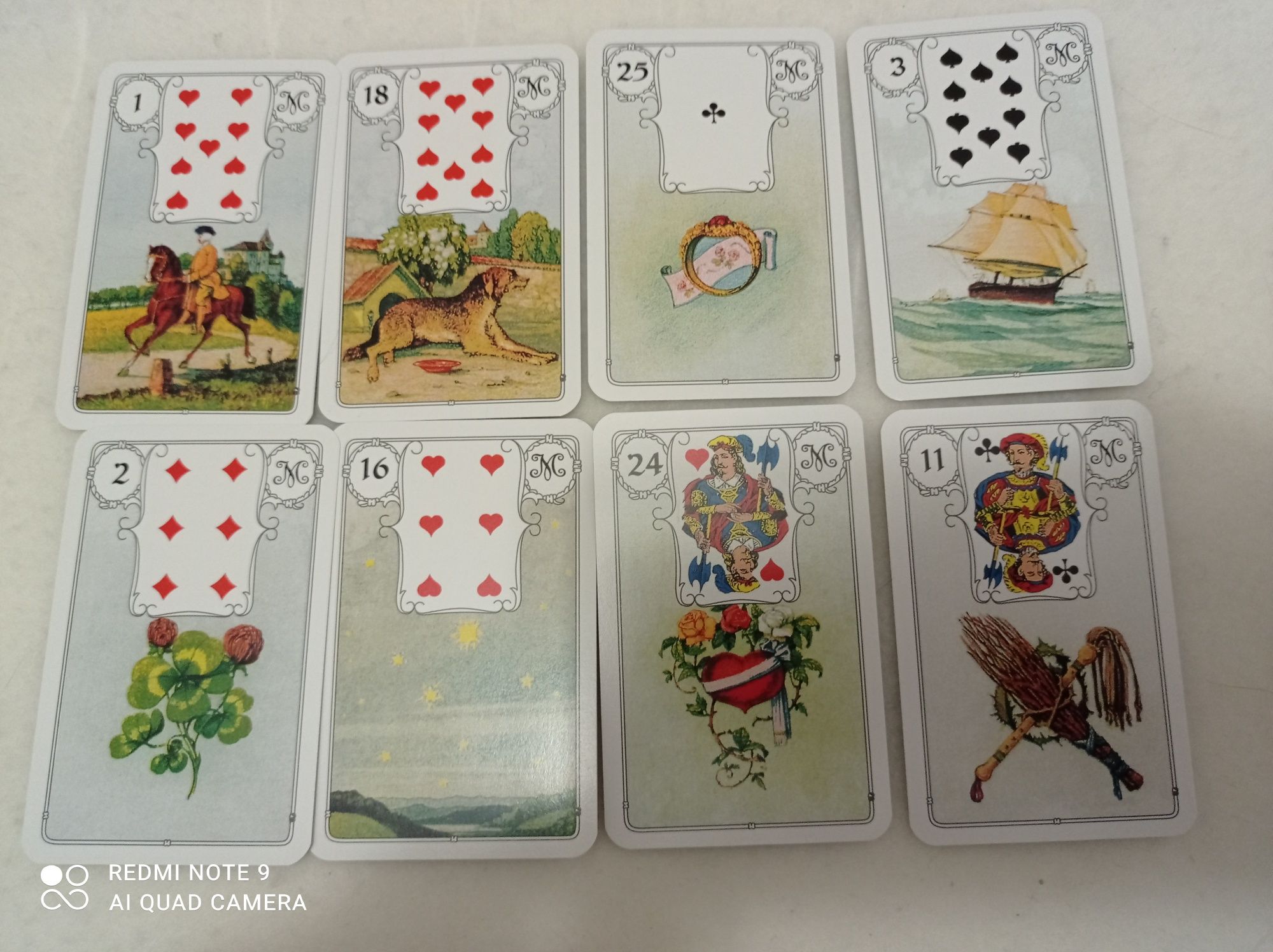 Baralho Cigano Lenormand com 36 Cartas