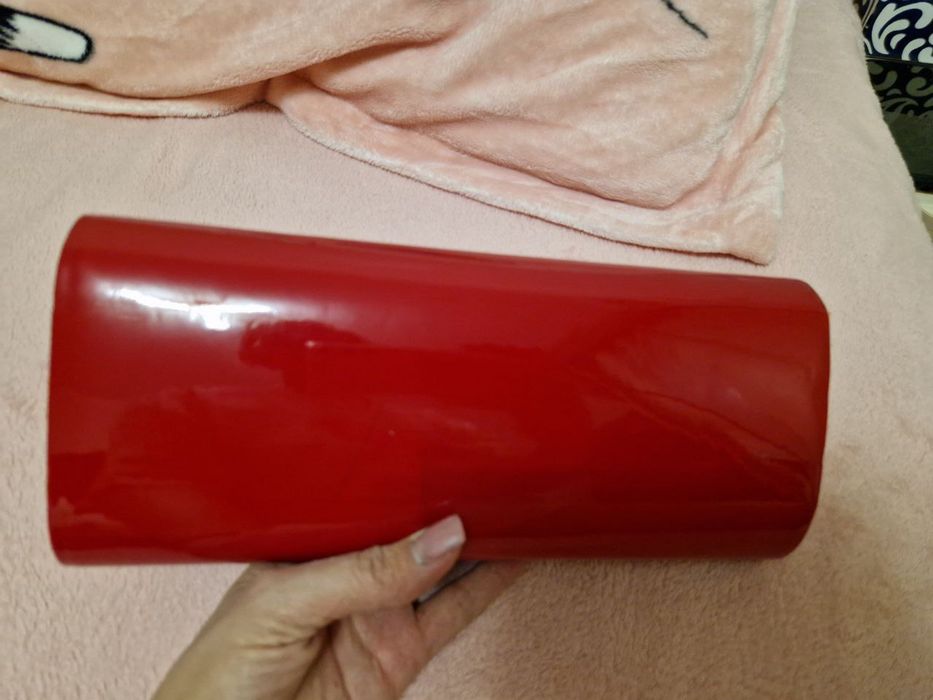 Червоний клатч лаковий новий ( 26см#11см)