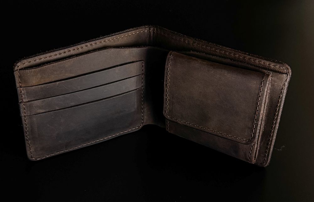 Гаманець шкіряний маленький gm8(9) коричневий