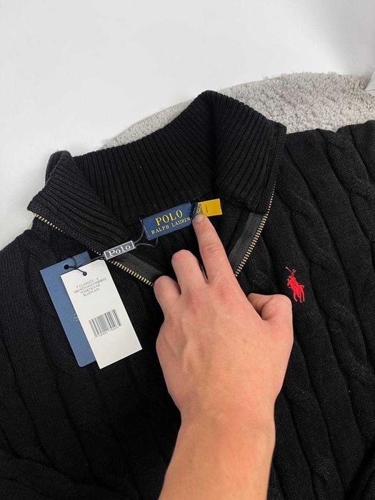 Светр POLO RALPH LAUREN чоловічий синій/чорний. Дуже якісно зроблений