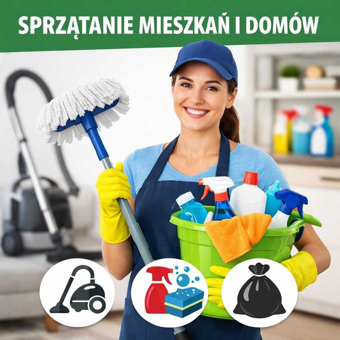 Sprzątanie mieszkań i domów SZYBKIE TERMINY REALIZACJI