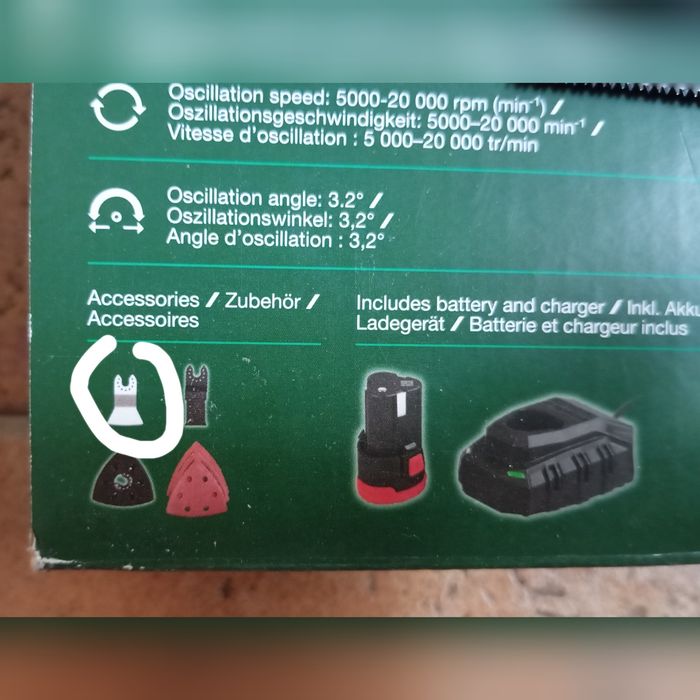Máquina multifunções com bateria Parkside 12V
