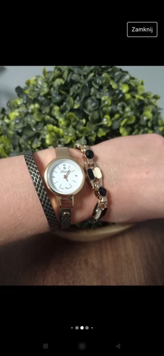 Zegarek/bransoletka elegancki czarny