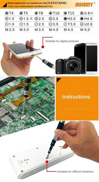 Conjunto de chaves de fenda intercambiável 30 em 1