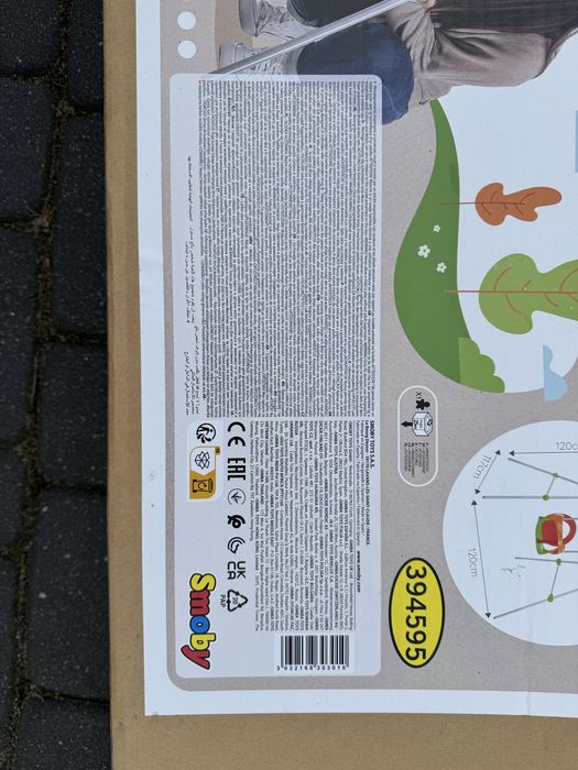 Huśtawka bujaczka dziecięca z konstrukcją Smoby idealna - jak nowa