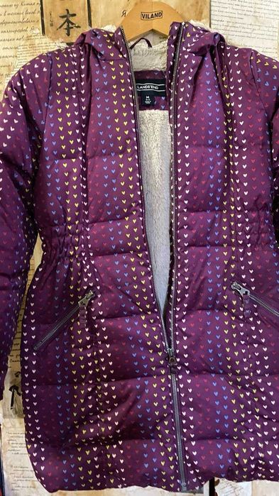 Зимове пухове пальто Landsend у розмірі М 10-12