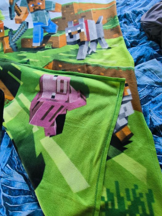 Koc kocyk polarowy Minecraft