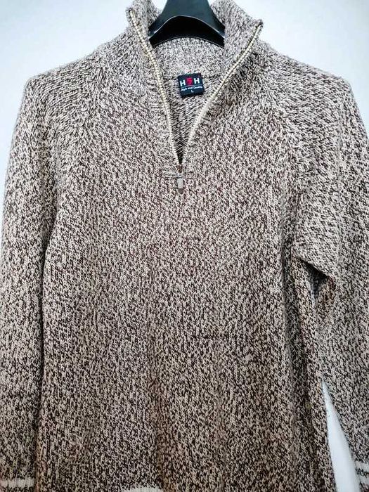 Melanżowy sweter z akrylu