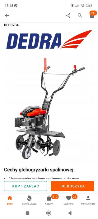 Glebogryzarka Dedra Loncin DED8704, 2,7kW,
