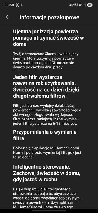 Oczyszczacz powietrza Xiaomi Air Purifier 430W biały
