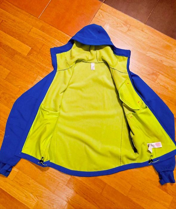 kurtka męska softshell z kapturem Quechua bionnassay 500 XL niebieska