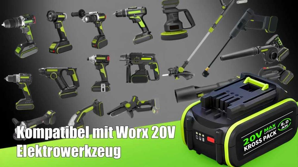 Baterias Worx 20v 8Ah WA3551.1 4 pinos