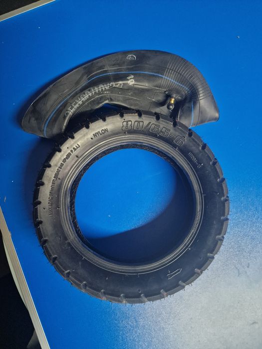 conjunto de pneu e câmara de ar de 10 polegadas (modelo 80/65-6