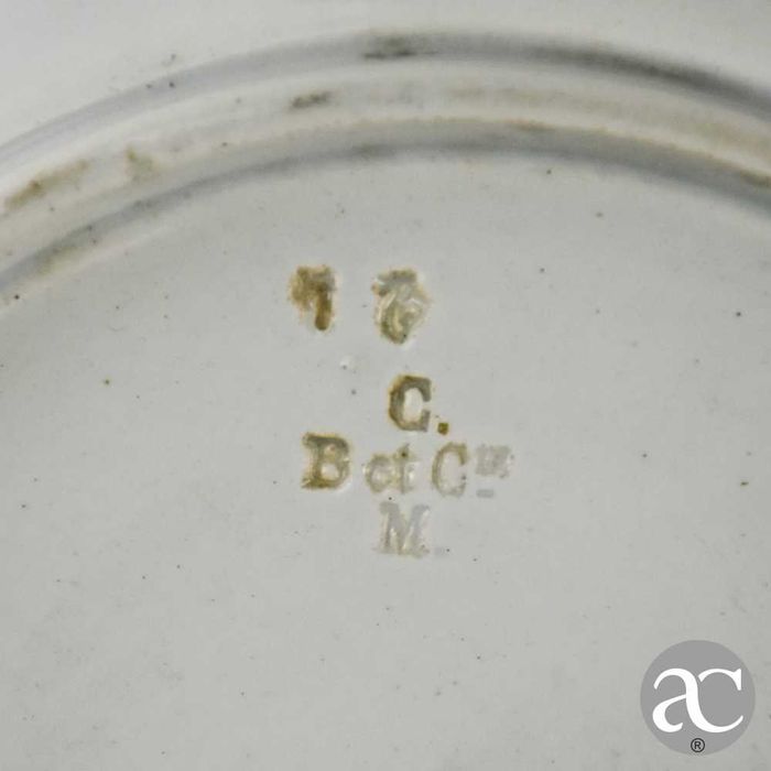 Par de pratos em faiança de fabrico Francês, finais séc. XIX