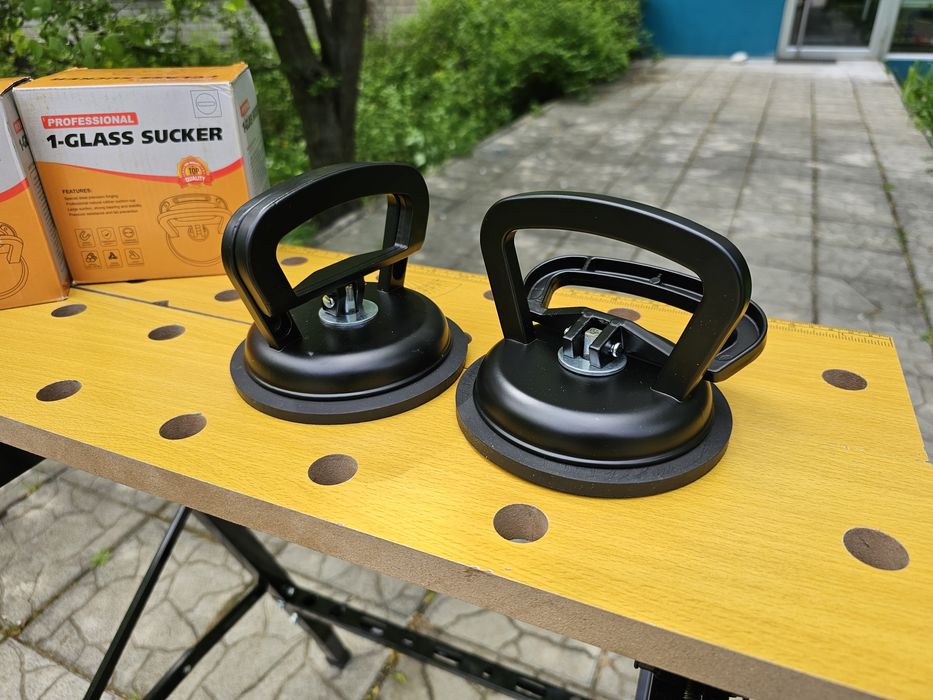 Присоска монтажная вакуумная Метал. На 40кг Мягка резина Широкая ручка