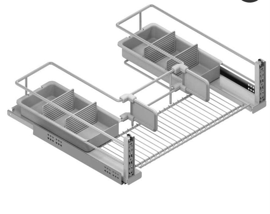 cesto sob a pia M-600 com guia hettich