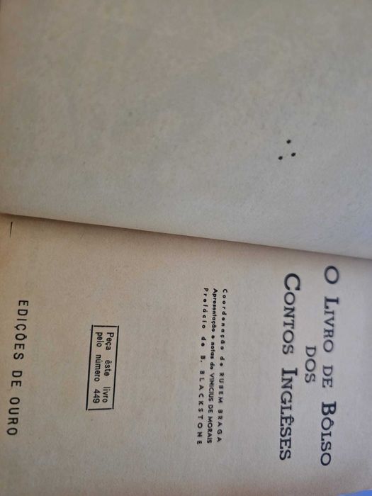 O Livro de Bolso dos Contos Ingleses - Rubem Braga (Coord.)