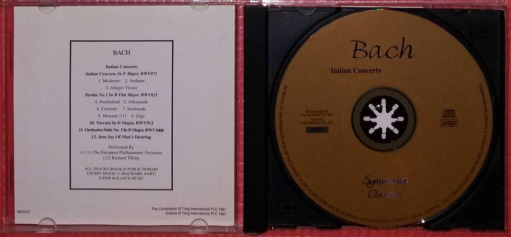 CD Класична музика Бетховен Оффенбах Глазунов Бах Прокофьев