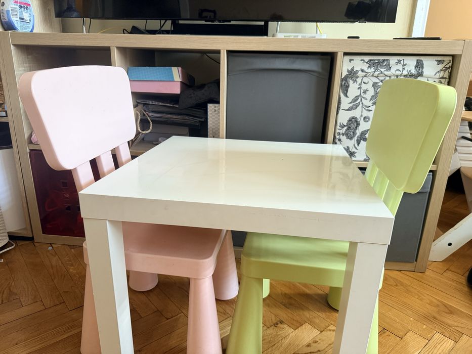Ikea lack mammut stolik krzeselka dla dzieci