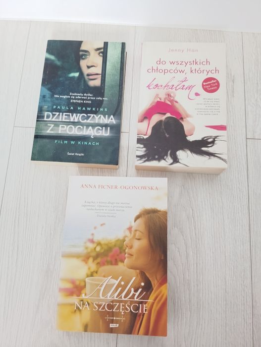 Zestaw 3 książek Alibi na szczęście Dziewczyna z Pociągu Do wszystkich