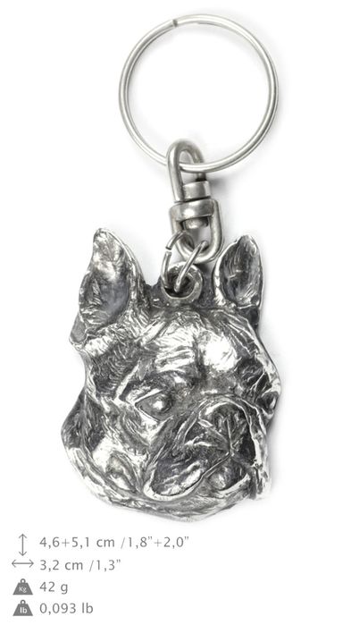 Boston Terrier brelok do kluczy posrebrzany Art-Dog
