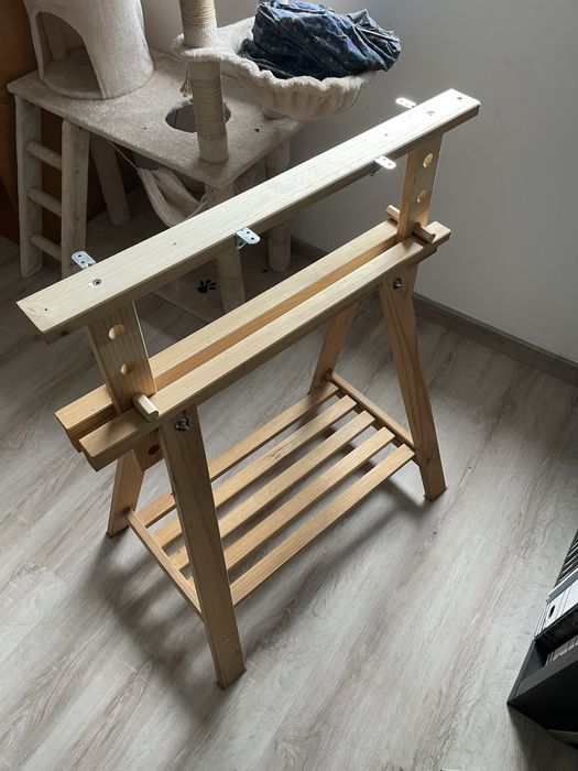 2 Cavaletes reguláveis de pinho 98,5-70x70x45 cm Astigarraga Eliotis