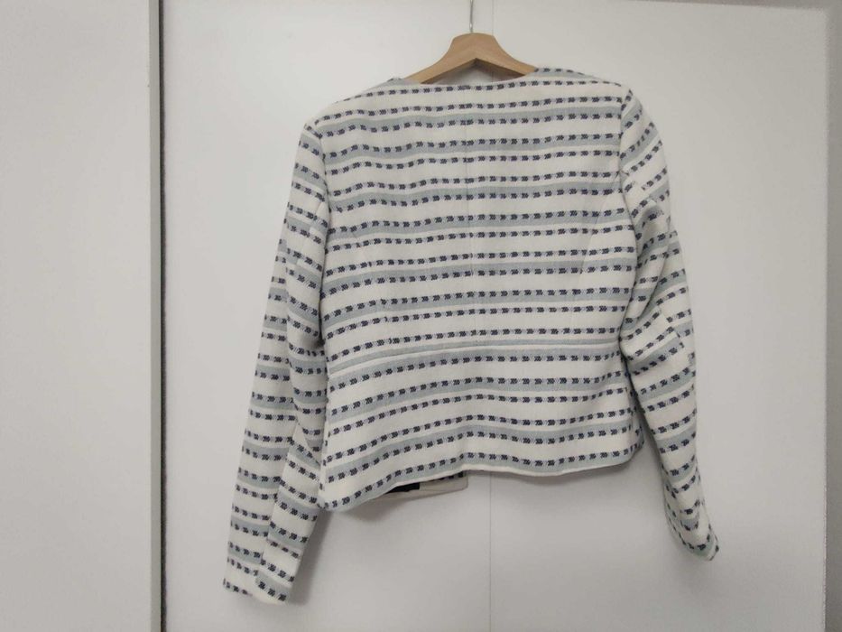 Blazer Only branco e azul