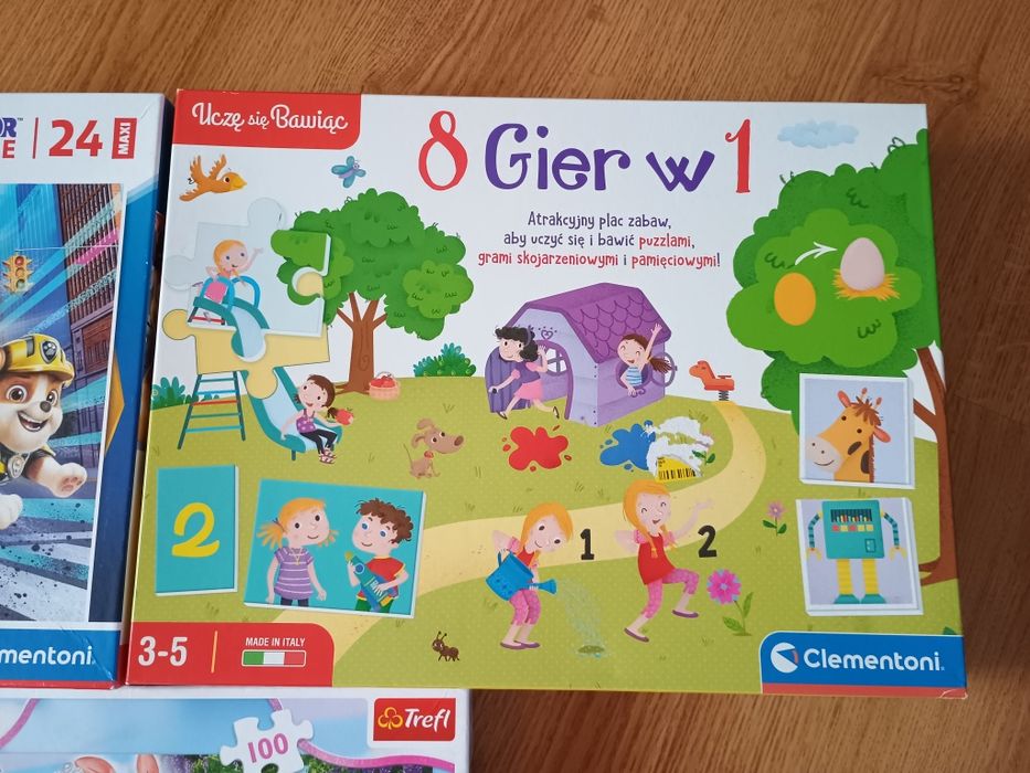Puzzle 4-5 lat + gra 8w1