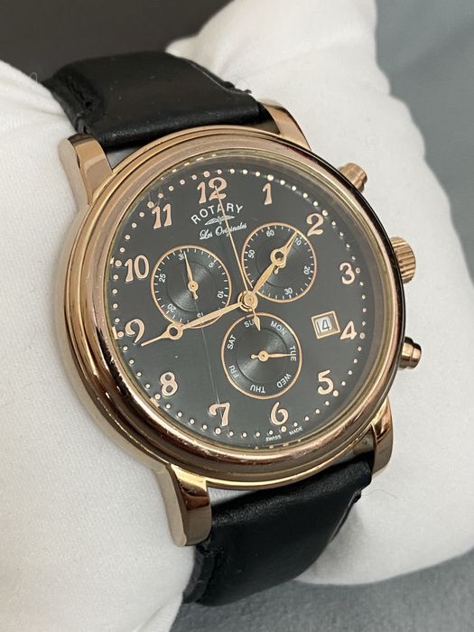 Rotary Men's Quartz Black Dial Chronograph GS90022/19