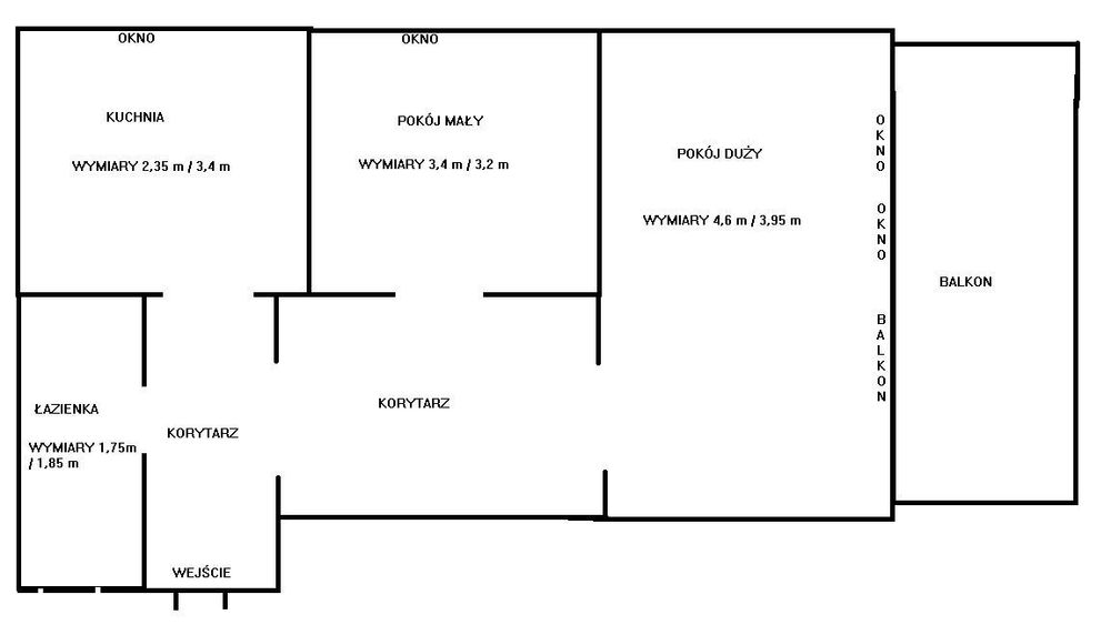 Mieszkanie dwupokojowe Kielce Seminaryjska 49,57 m2 2 pokoje Centrum
