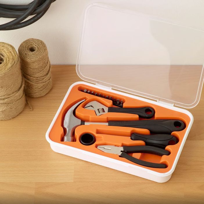 Kit casa nova IKEA FIXA: ferramentas, parafusos, buchas e ganchos | IKEA FIXA new home kit: tools, screws, wall plugs and hooks