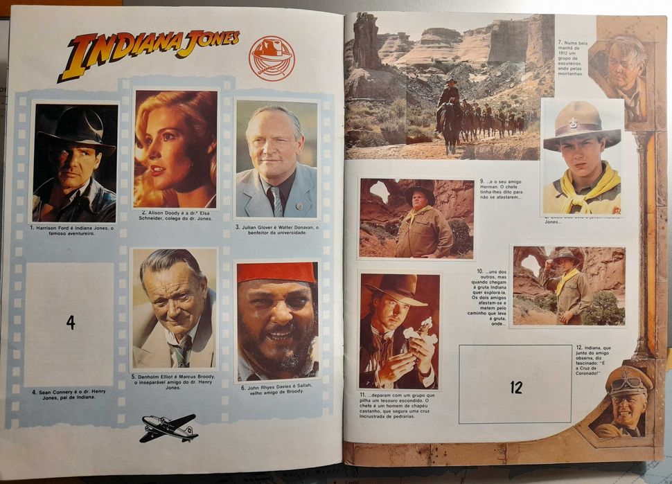 Caderneta “Indiana Jones and The Last Crusade” com 130 Cromos