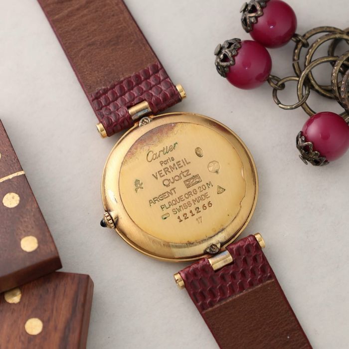 Zegarek damski Cartier Must Burgundy 30mm piekny