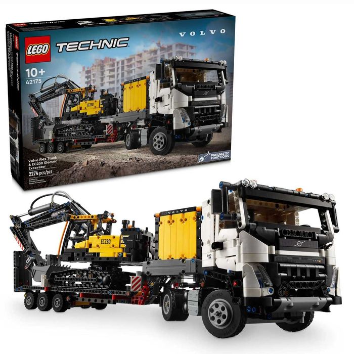 Lego Technic 42175 - Camião Volvo FMX e Escavadora Elétrica EC230