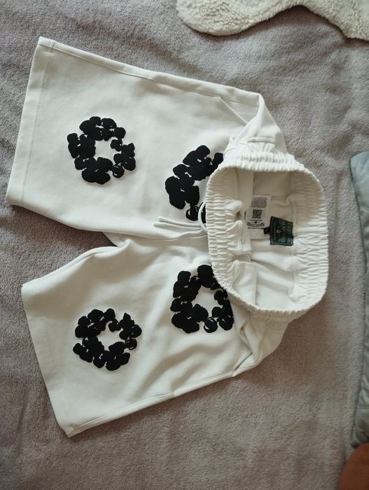 Spodenki bawełniane szorty dresowe cotton wreath Denim L