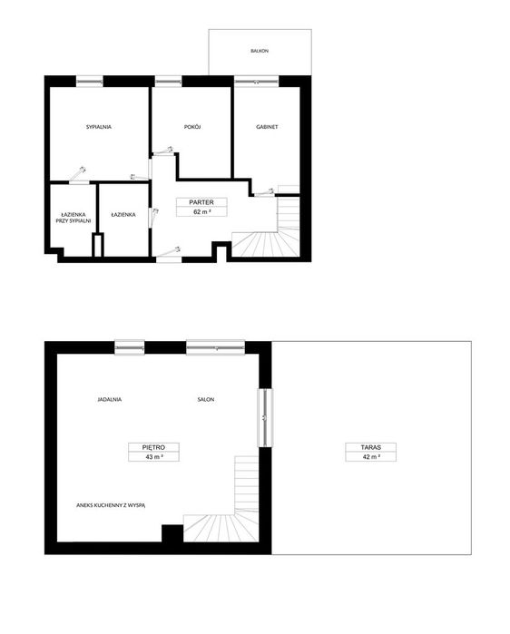 Dwupoziomowy apartament 105 m2 z tarasem 42 m2
