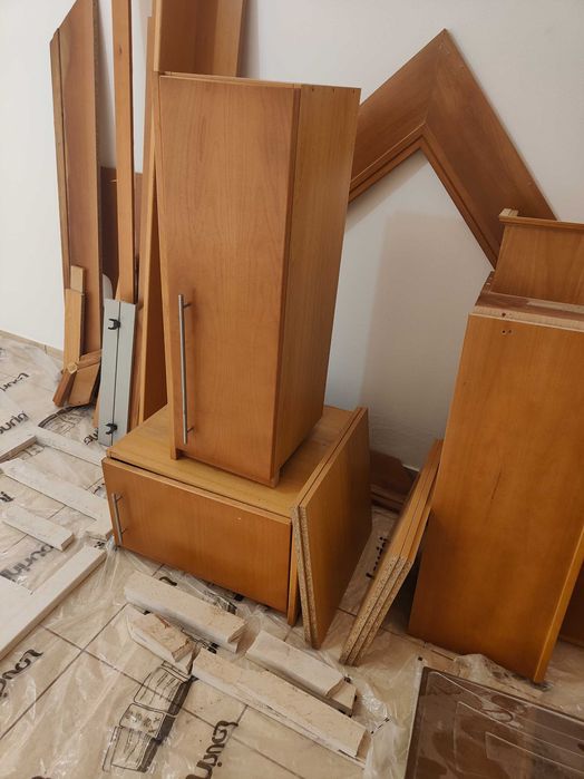 Móveis de Cozinha Usados + Lava-loiça Inox + Pedra