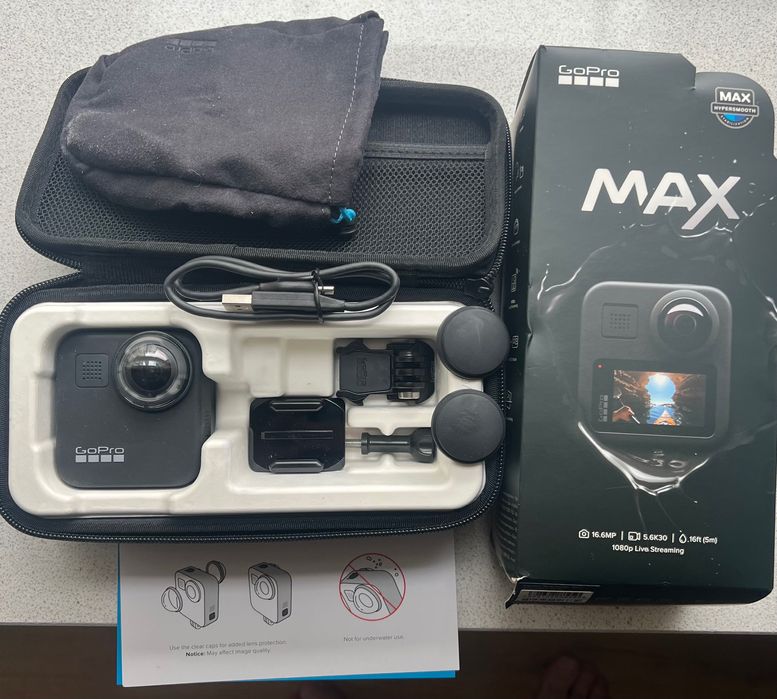 Kamera sportowa GOPRO MAX 360, 5.6K 30 FPS, Wi-Fi, Bluetooth Jak nowa