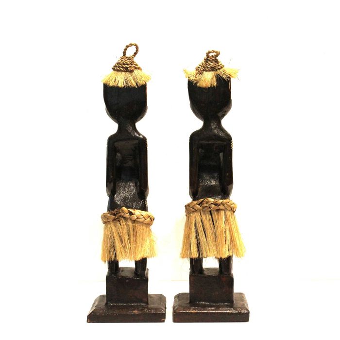 Escultura Madeira - Estilo Casal Tribal