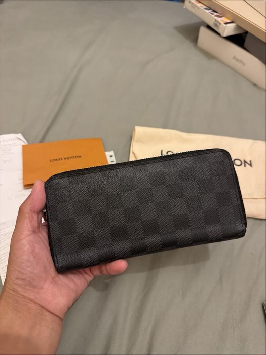 Carteira Louis Vuitton Zippy Wallet Damier Graphite - Original Com Fatura