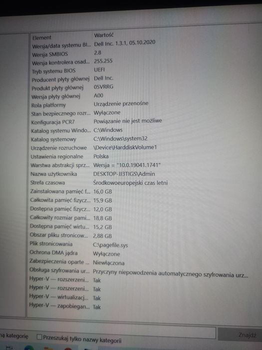 Laptop Dell 5567I71T16TV notebook Intel