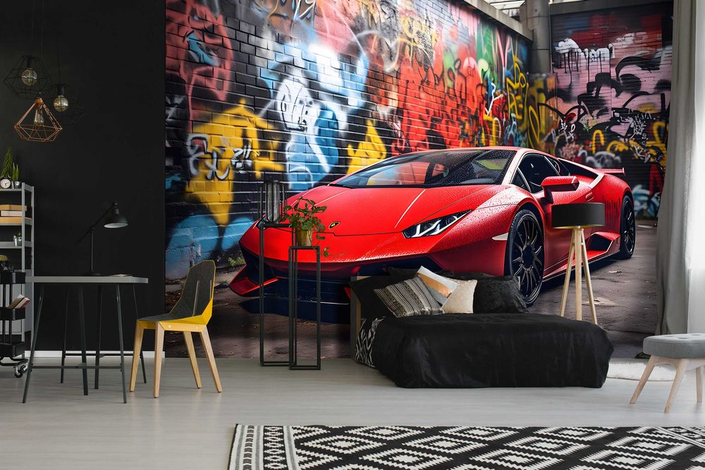 Fototapeta Auto Sportowe Grafiki Motoryzacja 3D Twój Rozmiar + KLEJ