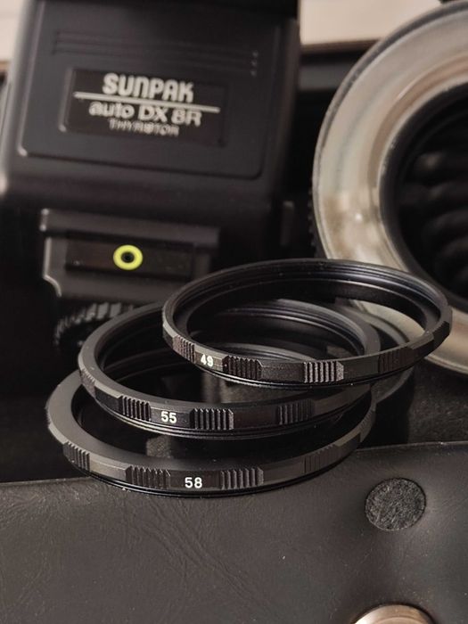 Flash circular Sunpack autoDX 8R para fotografia macro