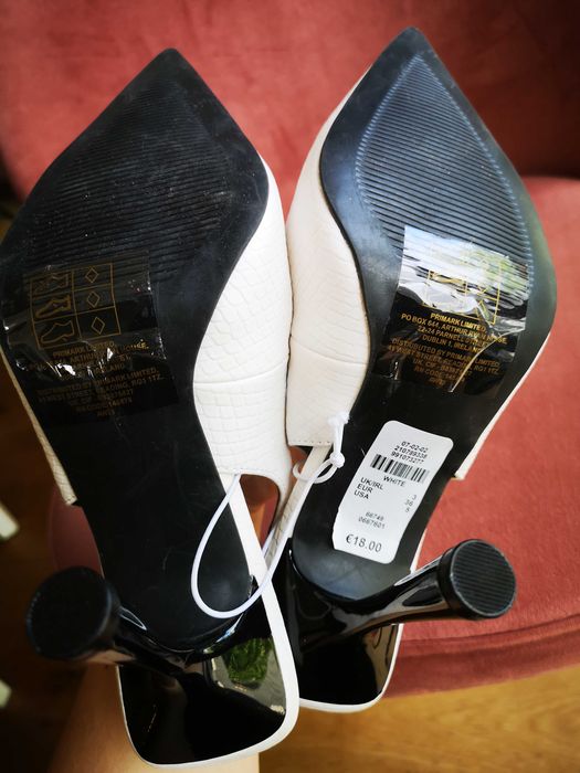 Primark białe buty na obcasie r. 36 nowe