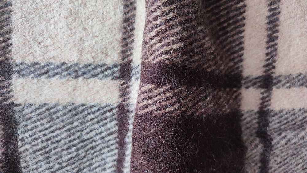 Плед шерстяной клетчатый