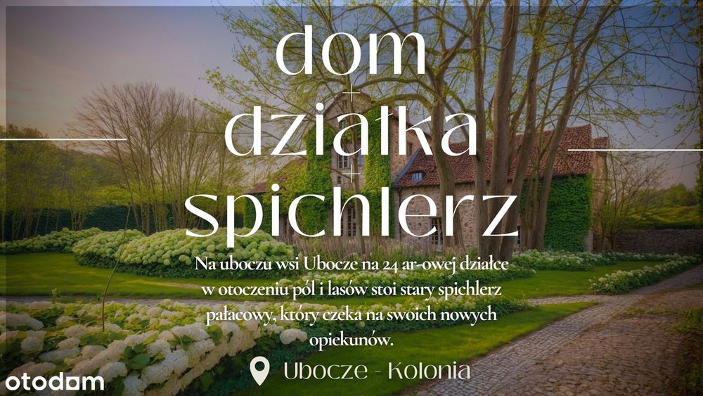Spichlerz z częścią mieszalną na 24-arowej działce we wsi Ubocze