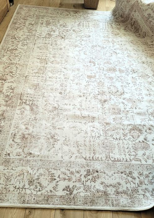 NOWY Duży Dywan 240x300 cm Beżowy Vintage Boho | Nowy Wzór | Outlet | Antypoślizgowy