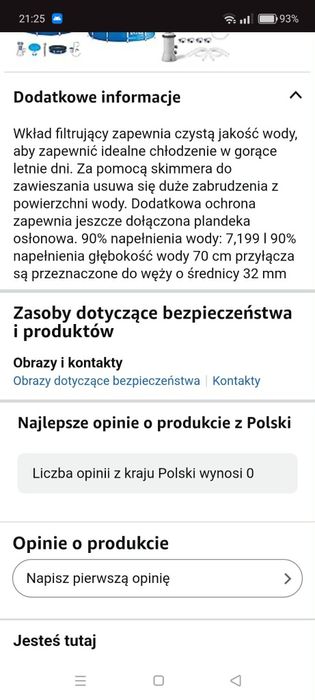Duży basen na stelarzu