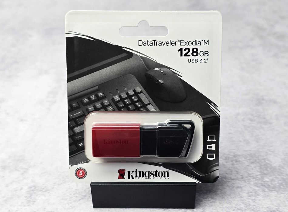 Флеш-пам'ять 128GB USB3.2 Kingston DataTraveler Exodia M Black/Red NEW