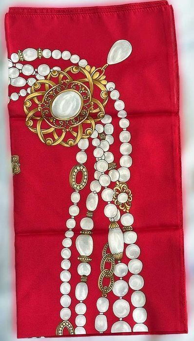 Lenço de Pescoço Pérolas, Novo e Raríssimo